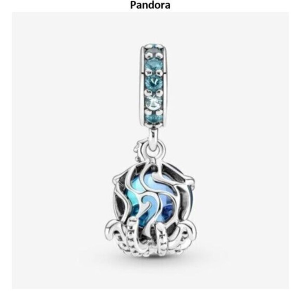 Pandora Murano Glass Cute Octopus Dangle Charm